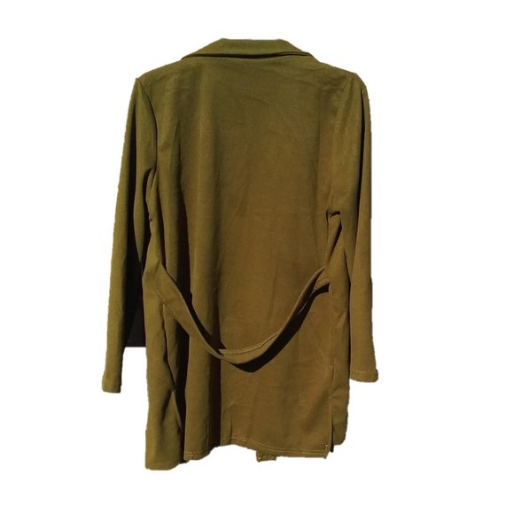 Basic Winter Coat for Women Mid Thigh Dark Green - Picture 4 of 5